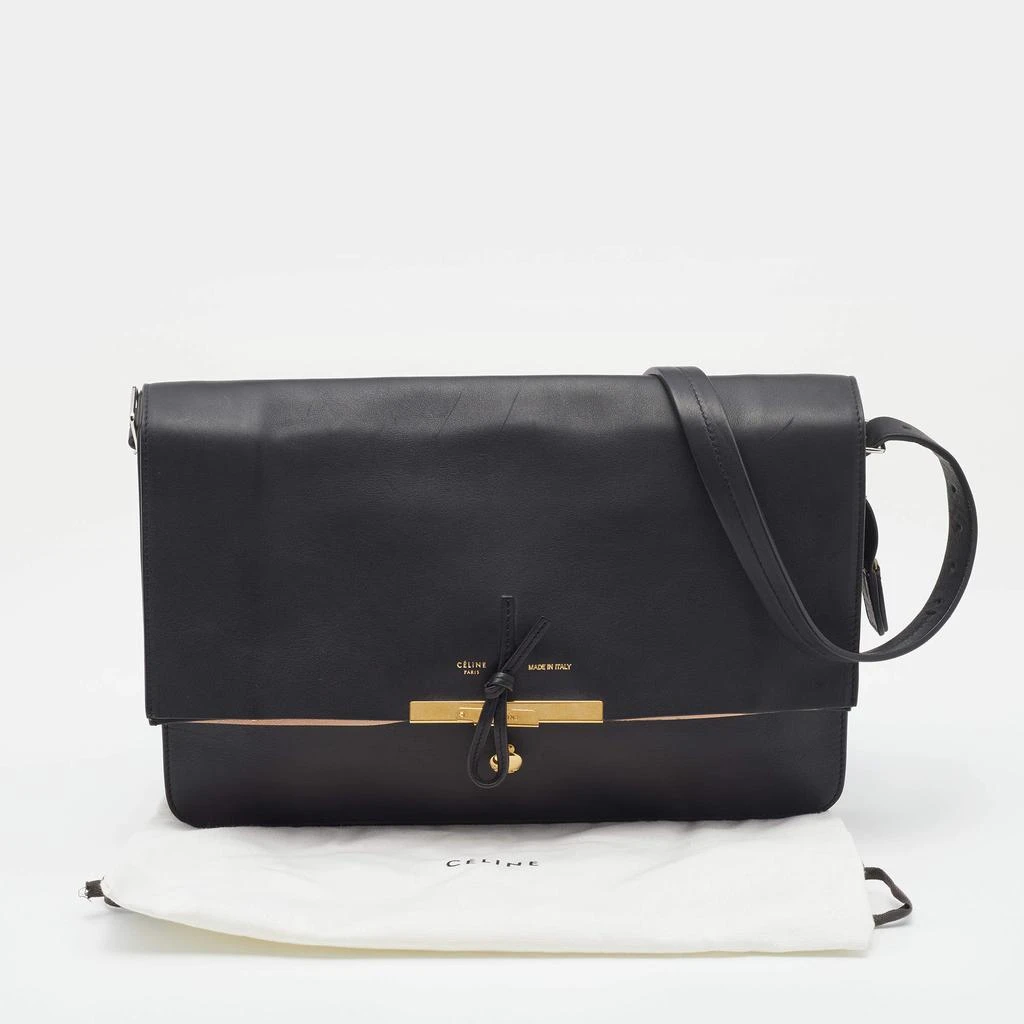 Celine Black Leather Clasp Flap Shoulder Bag 商品