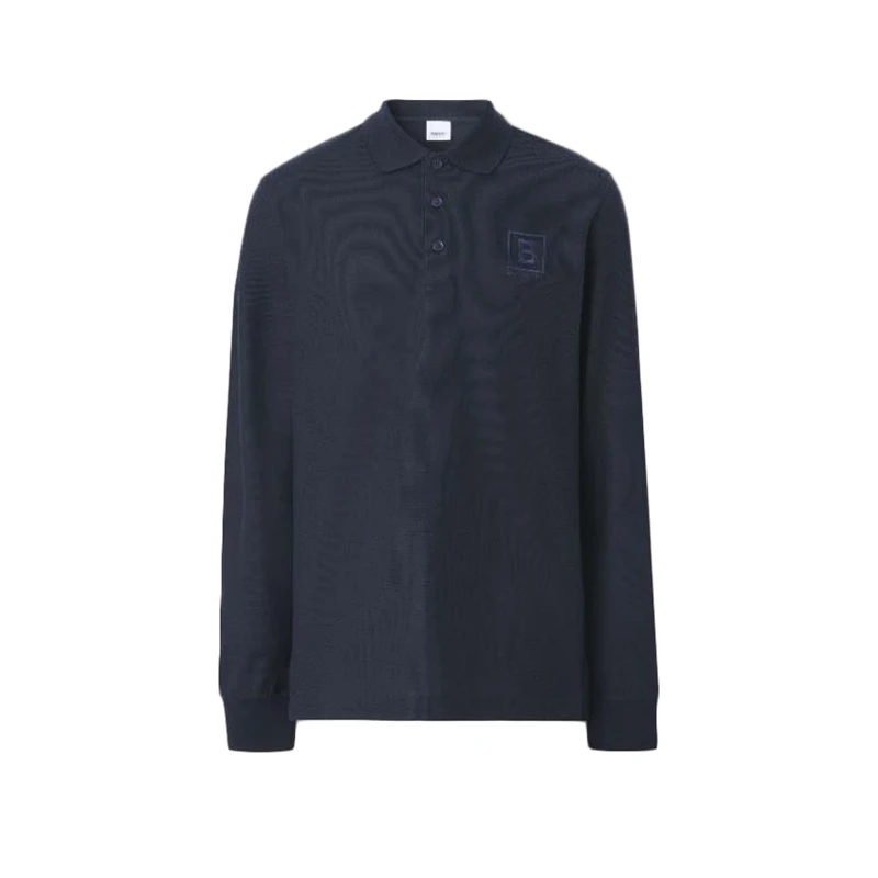 商品Burberry|【现货】博柏利 男士棉质徽标长袖Polo衫80530631（三色）,价格¥1390,第1张图片