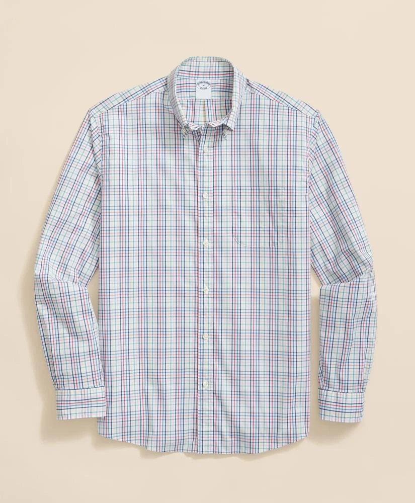 商品Brooks Brothers|Performance Series Stretch Polo Button-Down Collar, Windowpane Sport Shirt,价格¥845,第1张图片