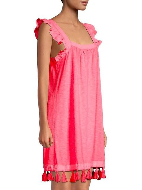 商品Vineyard Vines|Ruffle & Tassel-Trim Minidress,价格¥383,第4张图片详细描述