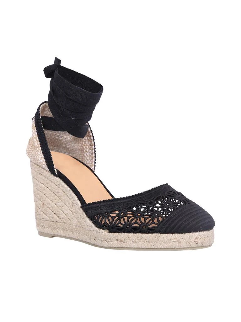 商品CASTAÑER|CASTAÑER CASAL FLORAL-LACE WEDGE HEEL ESPADRILLES,价格¥1032,第2张图片详细描述