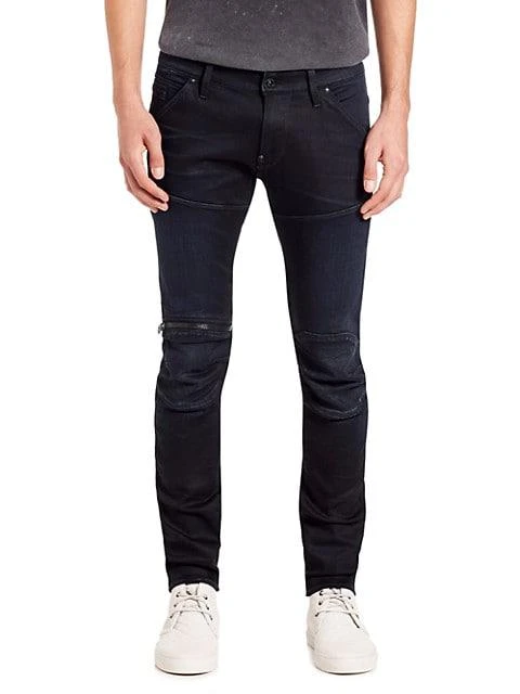 商品G-Star|5620 3D Zip Knee Slim-Fit Jeans,价格¥855,第3张图片详细描述