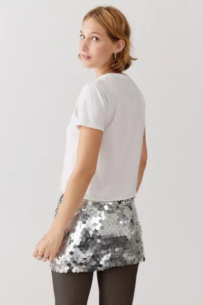 UO Zinnia Sequin Low-Rise Mini Skirt商品第3张图片规格展示