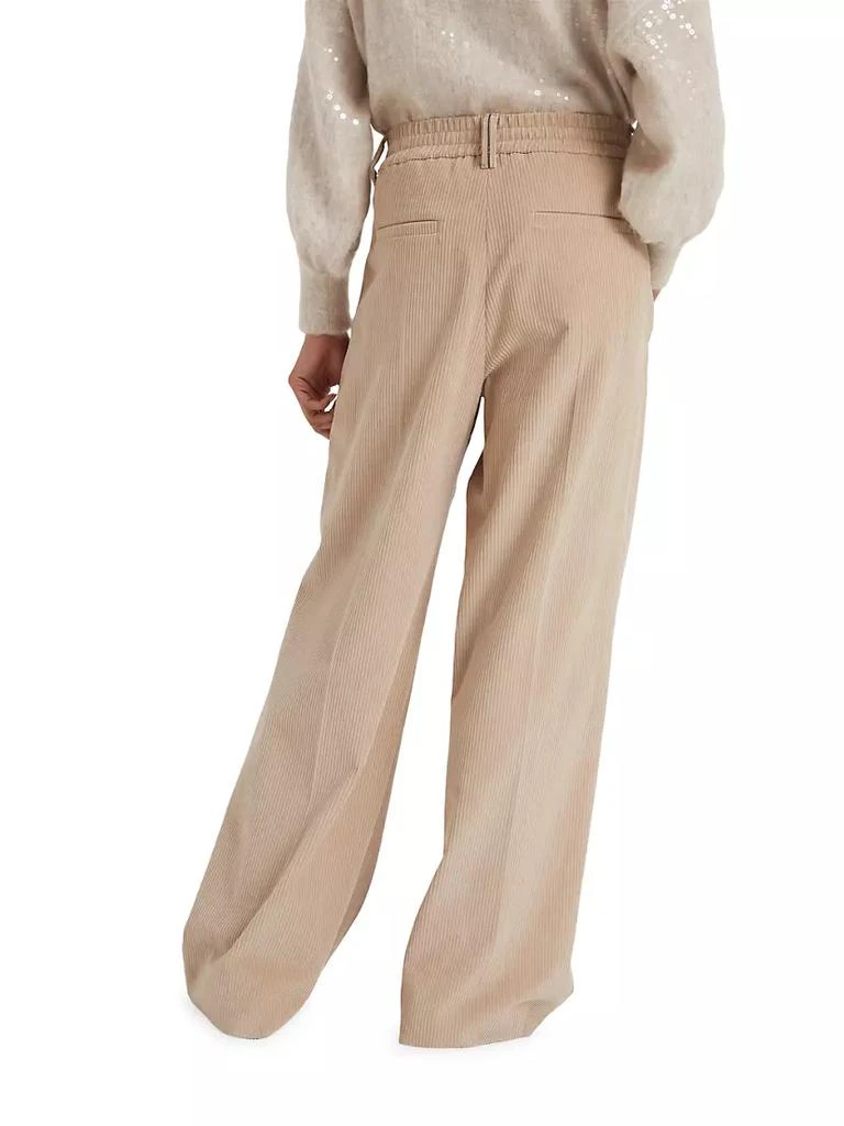 商品Brunello Cucinelli|Comfort Cotton Corduroy Pyjama Style Trousers With Monili,价格¥14723,第3张图片详细描述