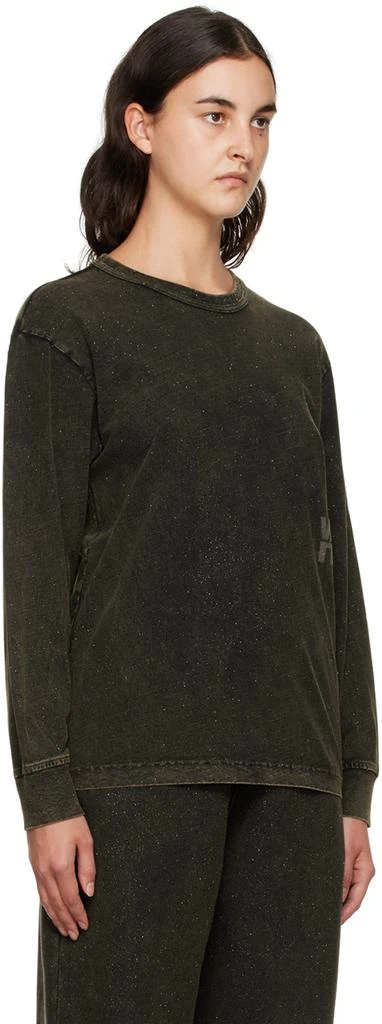 商品Alexander Wang|Khaki Glittered Long Sleeve T-Shirt,价格¥949,第2张图片详细描述