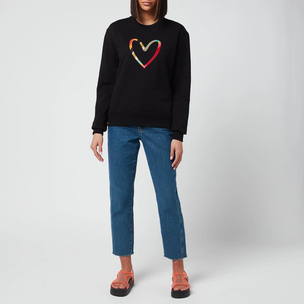 商品Paul Smith|PS Paul Smith Women's Swirl Heart Print Sweatshirt - Black,价格¥623,第3张图片详细描述