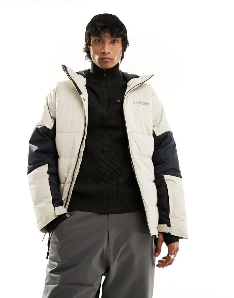 商品Columbia|Columbia Roaring Fork down ski jacket in stone,价格¥2608,第3张图片详细描述