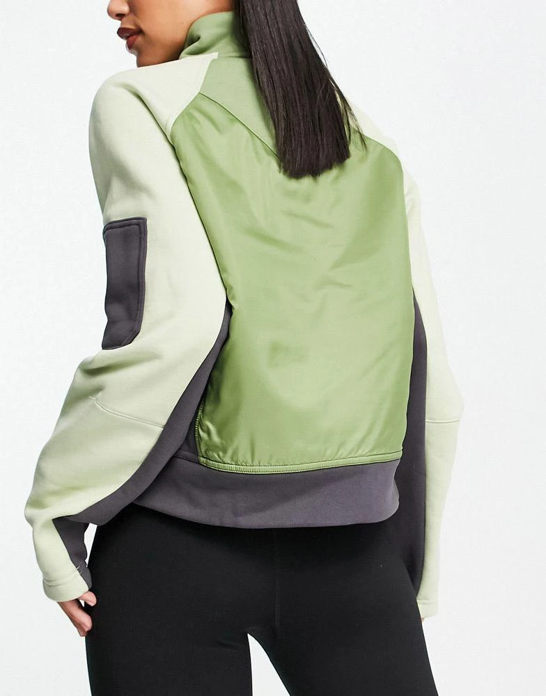 商品Jordan|Jordan 23E fleece quarter zip sweatshirt in green mix,价格¥479,第2张图片详细描述