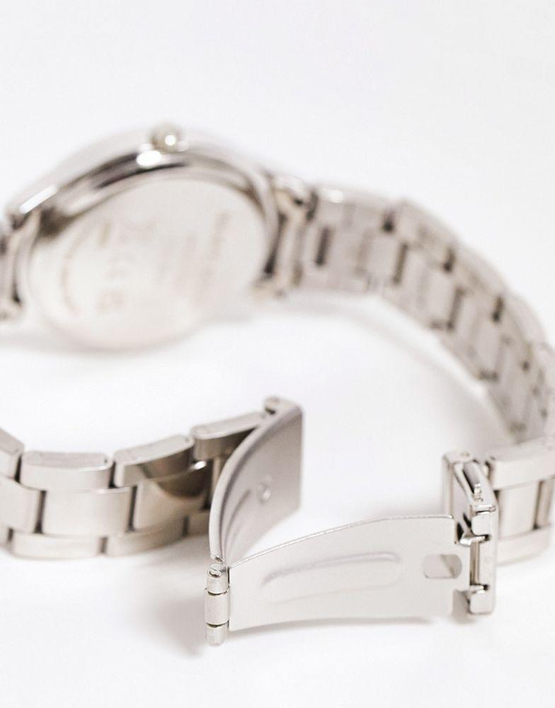 Brave Soul stainless steel bracelet watch with diamante face detail in silver商品第2张图片规格展示