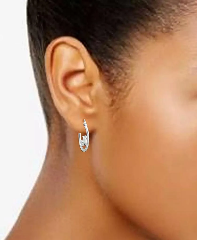 商品Giani Bernini|Giani Bernini Infinity Accent Small Hoop Earrings in Sterling Silver, 0.75", Created for Macy's, Created for Macy's,价格¥171,第2张图片详细描述