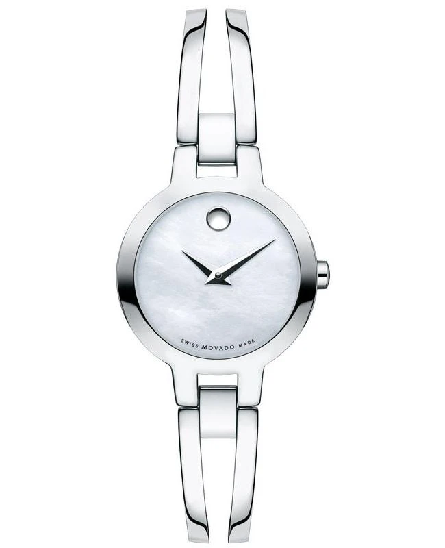 商品Movado|Movado Museum Sport Mother of Pearl Dial Stainless Steel Women's Watch 0607357,价格¥3377,第1张图片