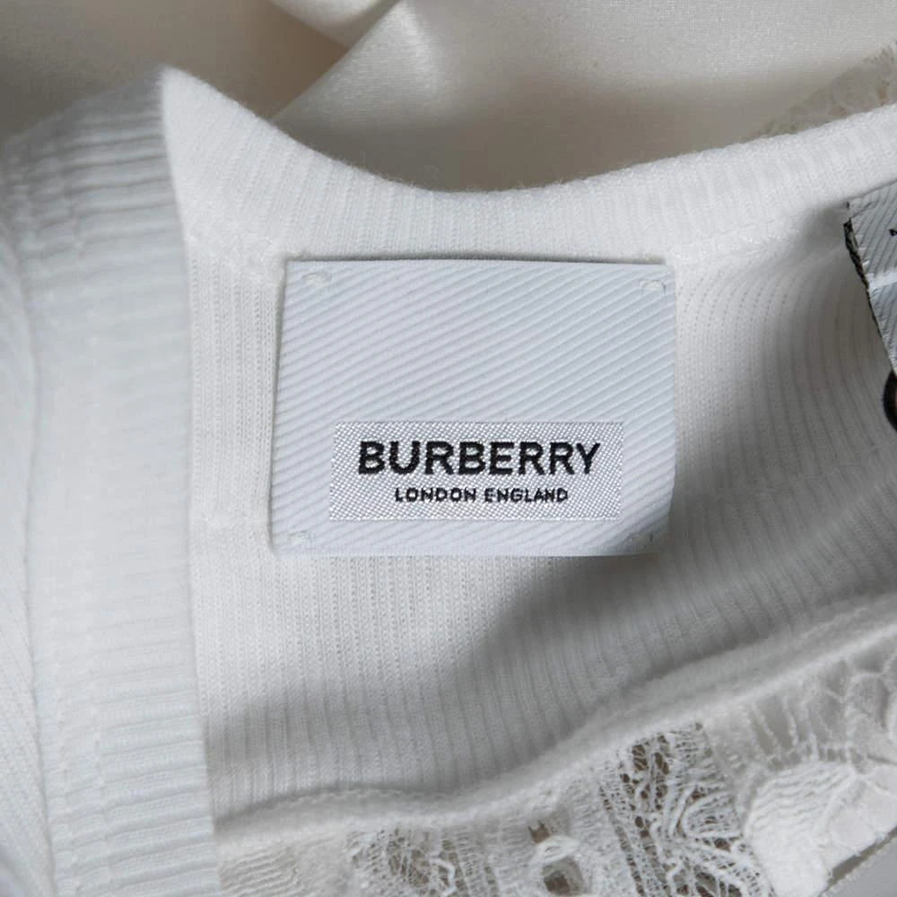 商品[二手商品] Burberry|Burberry White Satin Silk & Chantilly Lace Sleeveless Slip Dress S,价格¥6802,第5张图片详细描述