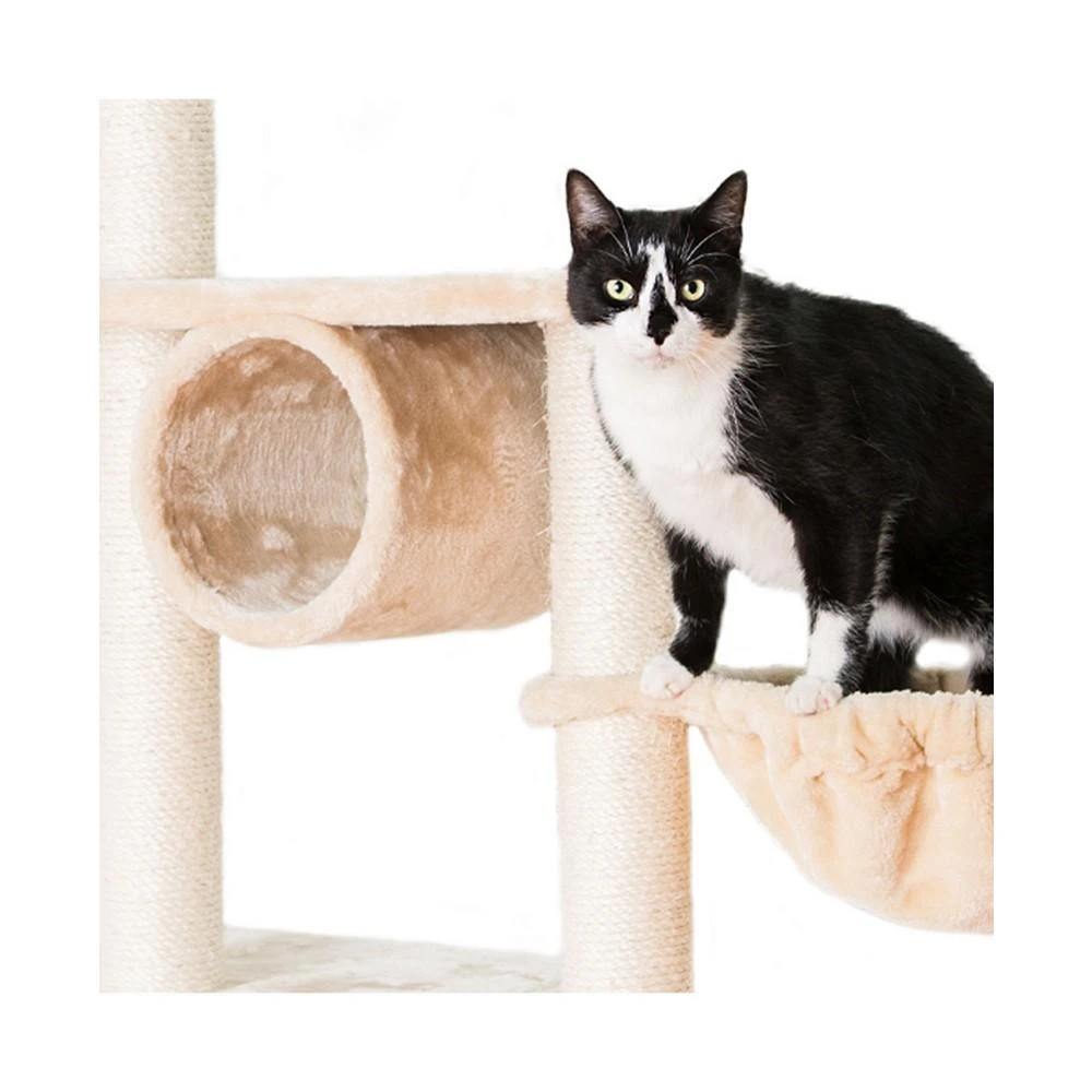 商品Macy's|72" H Pet Real Wood Cat Tower With Lounge Basket, Perch,价格¥2105,第5张图片详细描述