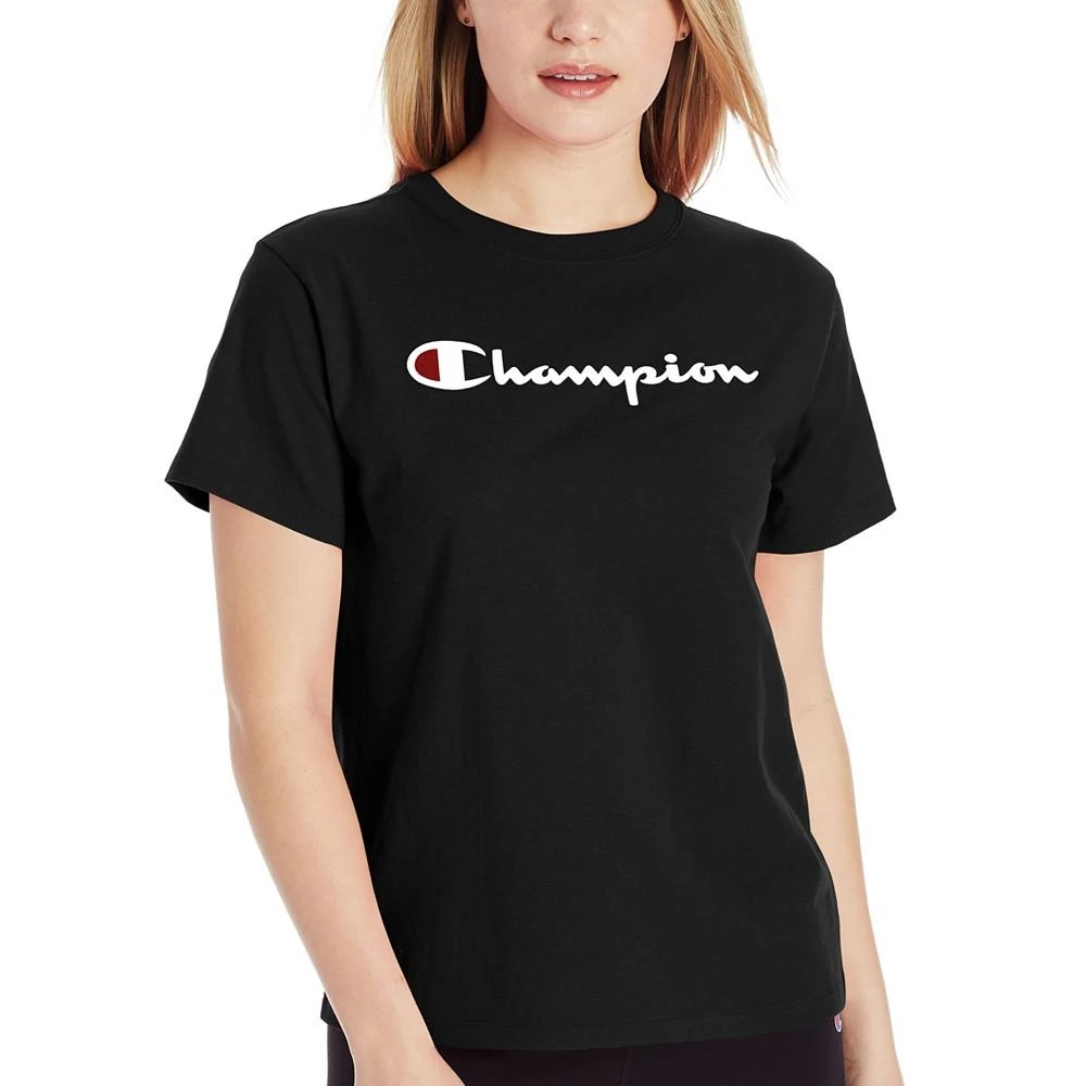 商品CHAMPION|女士经典标志短袖圆领纯色刺绣T恤,价格¥114,第1张图片