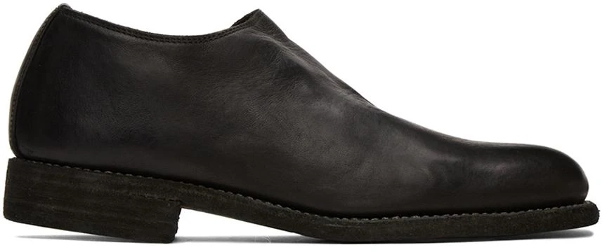 商品guidi|Black Slip-On Derbys,价格¥3154,第1张图片