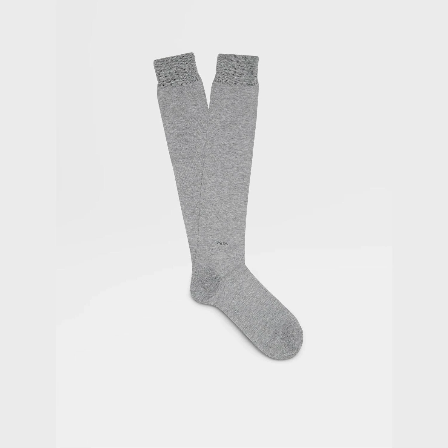 包邮包税【预售7天发货】 ZEGNA杰尼亚 23秋冬 男士 袜子 LIGHT GREY MÉLANGE LYOCELL BLEND EVERYDAY TRIPLE X MID CALF SOCKS N5V40-573-052 商品