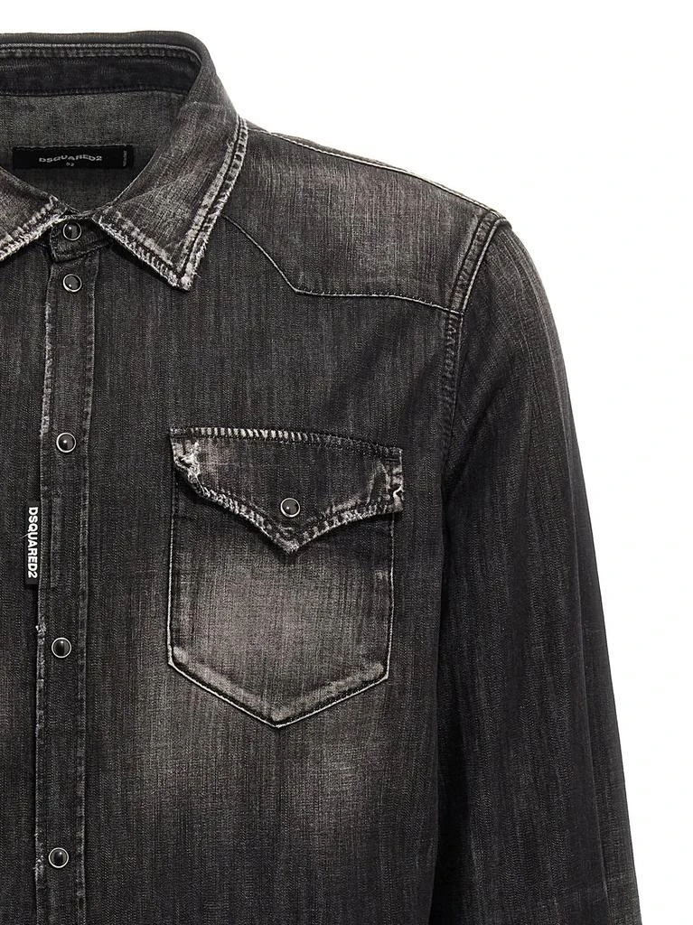 商品DSQUARED2|Dsquared2 Distressed Denim Shirt,价格¥1930,第3张图片详细描述