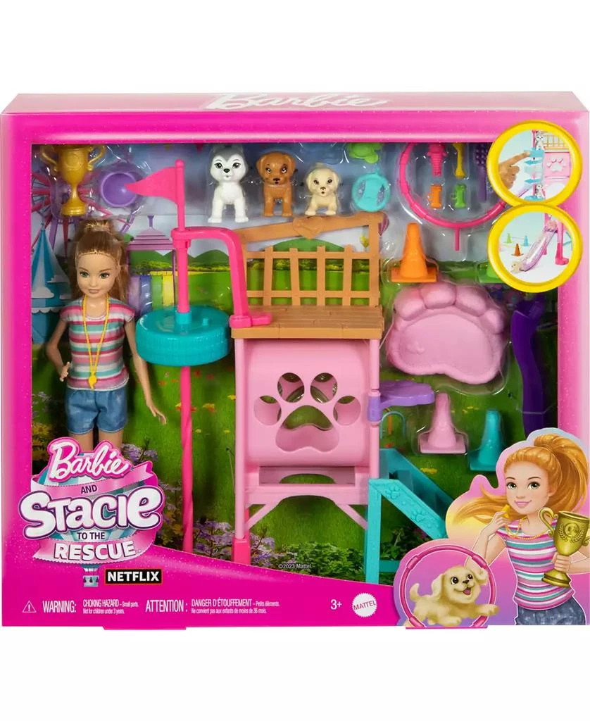 商品Barbie|and Stacie to the Rescue Puppy Playground Play Set with Doll, 3 Pet Dog Figures, and Accessories,价格¥232,第2张图片详细描述