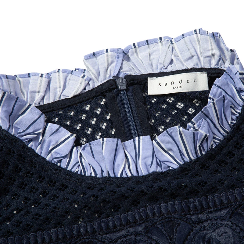 SANDRO 女士深蓝色棉质连衣裙 R130091P-MULTI 商品