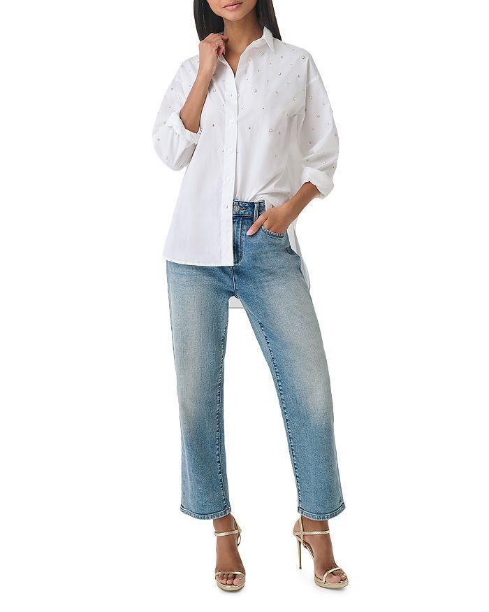 商品Karl Lagerfeld Paris|Embellished Cotton Shirt,价格¥575,第5张图片详细描述