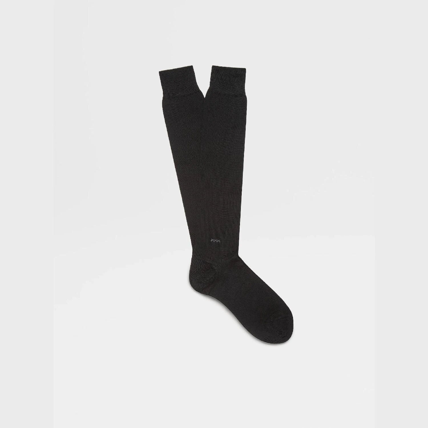 商品Zegna|包邮包税【预售7天发货】 ZEGNA杰尼亚 23秋冬 男士 袜子 Black Everyday Triple X Mid Calf Socks N5V40-526-001,价格¥512,第1张图片