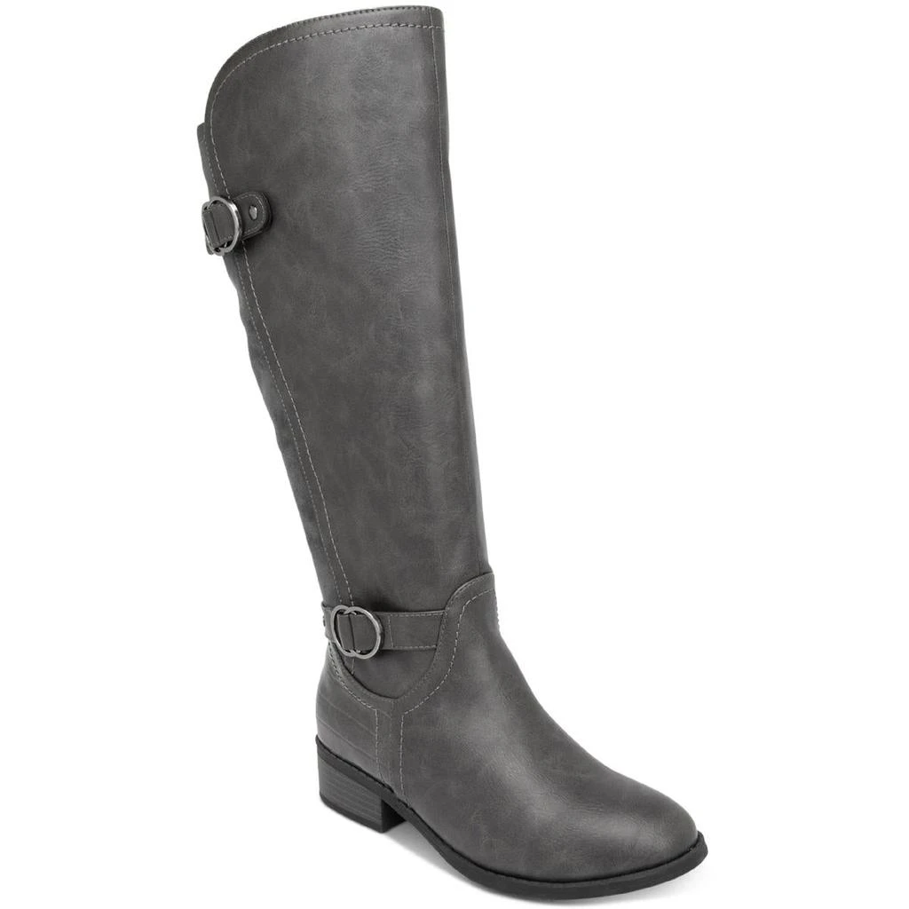 商品Karen Scott|Karen Scott Womens Leandraa Faux Leather Wide Calf Knee-High Boots,价格¥138,第1张图片