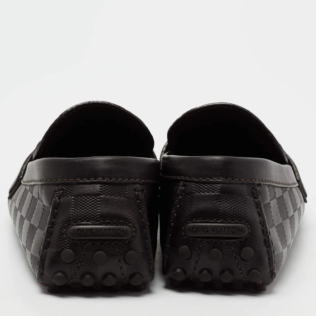 商品[二手商品] Louis Vuitton|Louis Vuitton Brown Damier Embossed Leather Hockenheim Slip On Loafers Size 43,价格¥4688,第5张图片详细描述