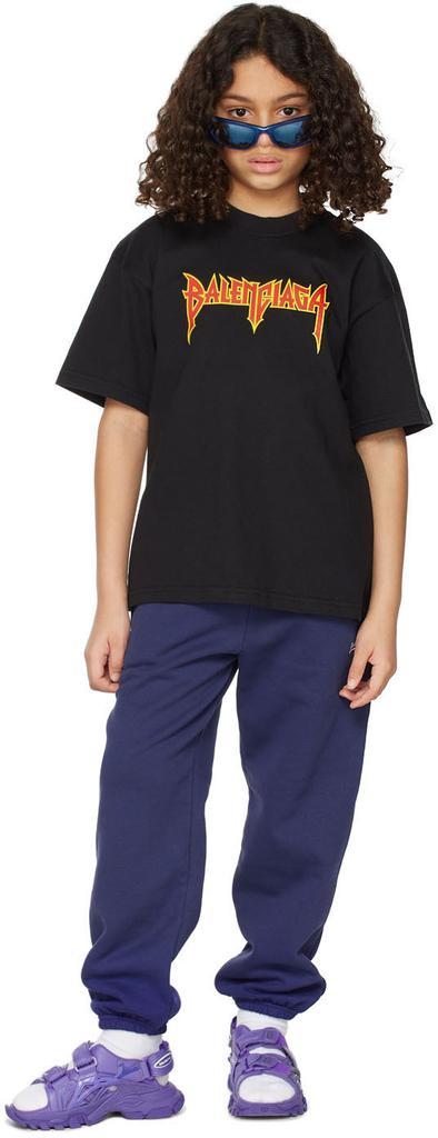 商品Balenciaga|Kids Black Metal T-Shirt,价格¥1534,第1张图片