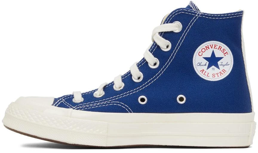 商品Comme des Garcons|Blue Converse Edition Half Heart Chuck 70 High Sneakers,价格¥1123,第3张图片详细描述