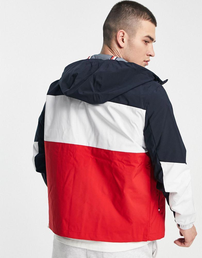 商品Tommy Hilfiger|Tommy Hilfiger tech global colourblock hooded jacket in multi,价格¥1227,第5张图片详细描述