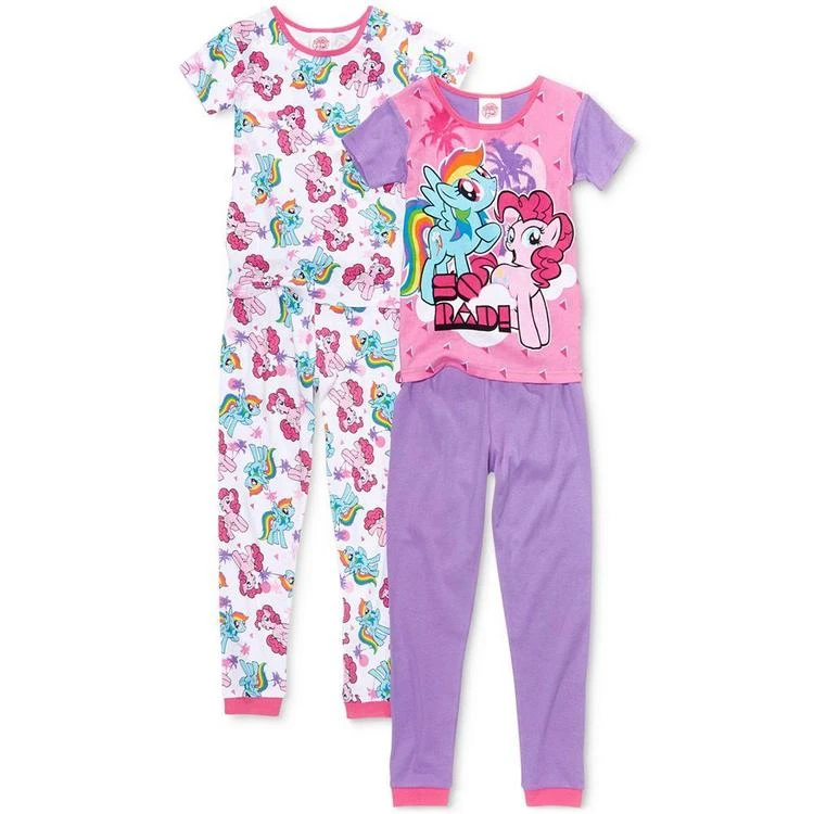 商品My Little Pony|4-Pc. So Rad Cotton Pajama Set, Little Girls (2-6X) & Big Girls (7-16),价格¥150,第1张图片