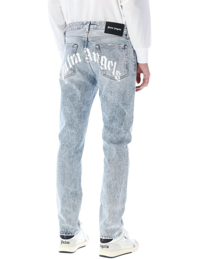 商品Palm Angels|Palm Angels Logo-Printed High Waist Jeans,价格¥2868,第2张图片详细描述