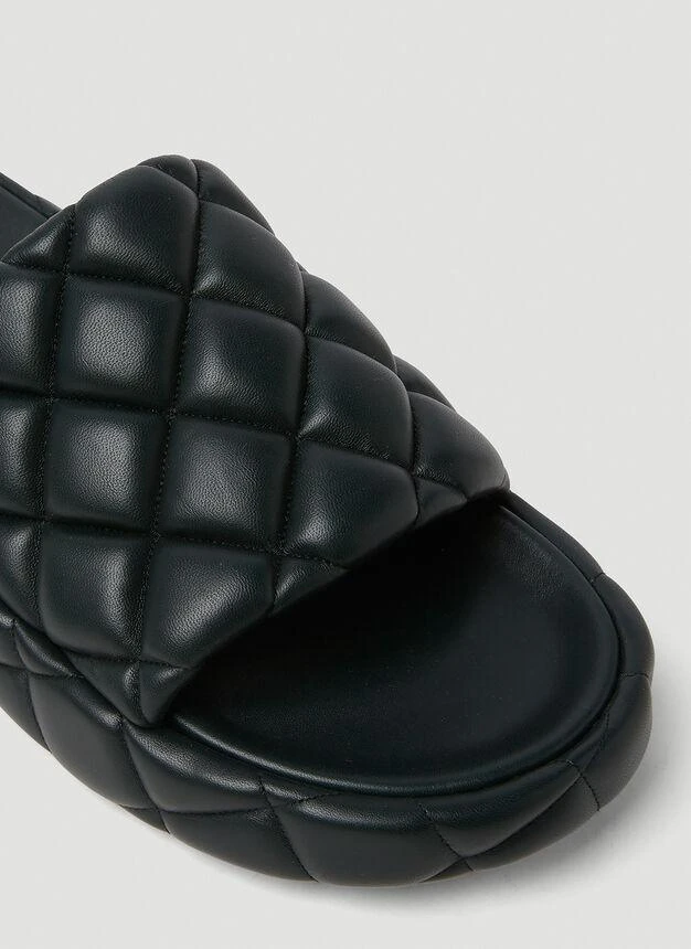 Padded Platform Slides in Dark Green 商品