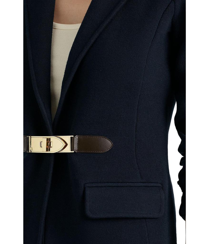 商品Ralph Lauren|Buckle-Trim Cotton-Blend Knit Blazer,价格¥1835,第3张图片详细描述