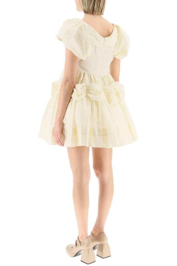 商品Simone Rocha|GATHERED MICRO FAILLE DRESS WITH BOUFFANT SLEEVES,价格¥7411,第4张图片详细描述