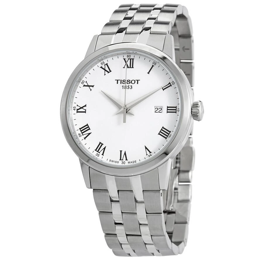 商品Tissot|经典梦幻石英白色表盘男士手表 T129.410.11.013.00,价格¥1668,第1张图片