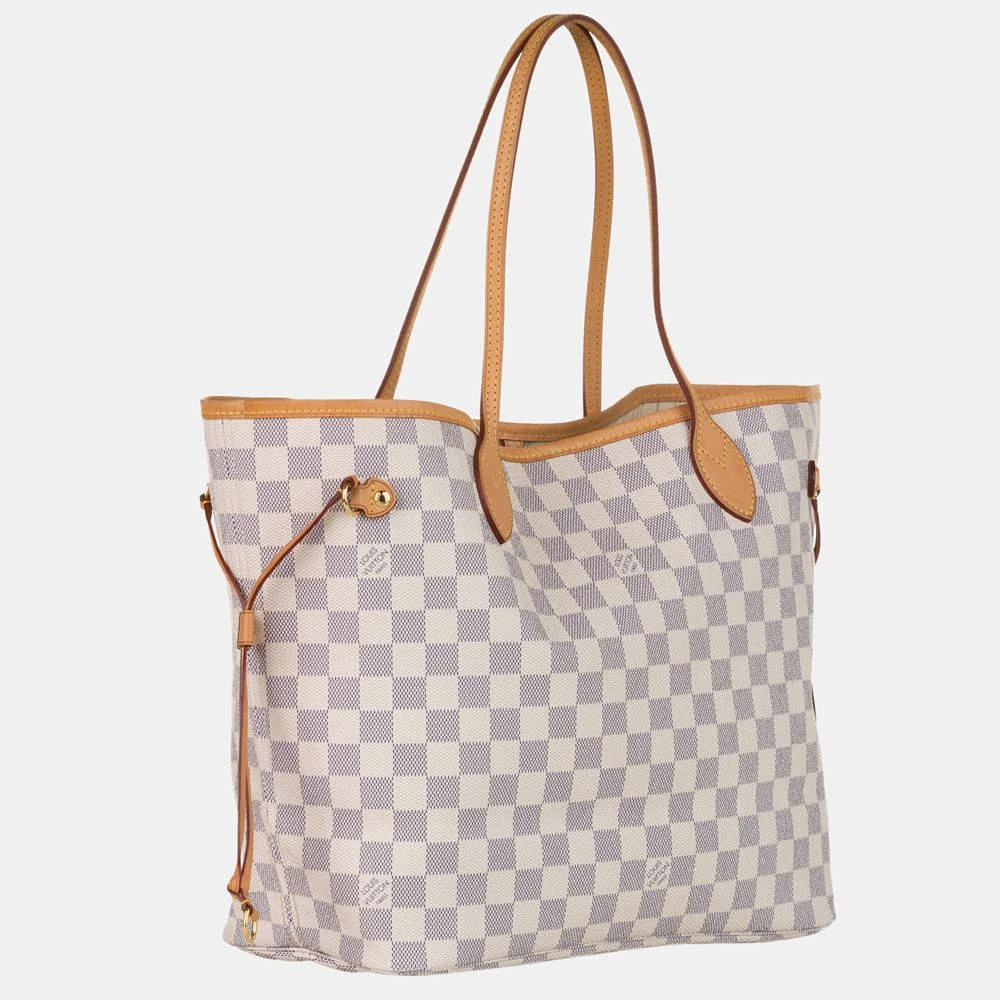 商品[二手商品] Louis Vuitton|Louis Vuitton White/Blue Damier Azur Neverfull MM,价格¥11368,第2张图片详细描述