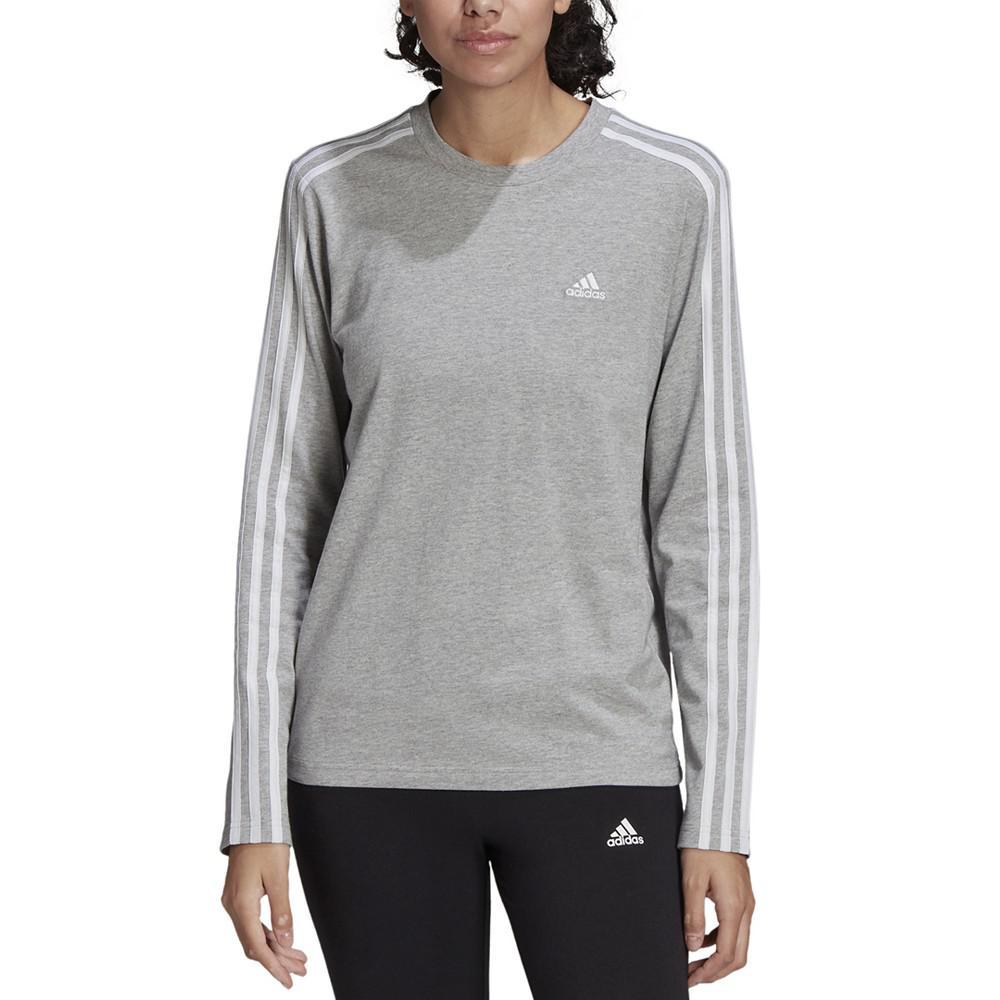 商品Adidas|Women's Essentials 3-Stripes Long-Sleeve Top,价格¥215,第1张图片