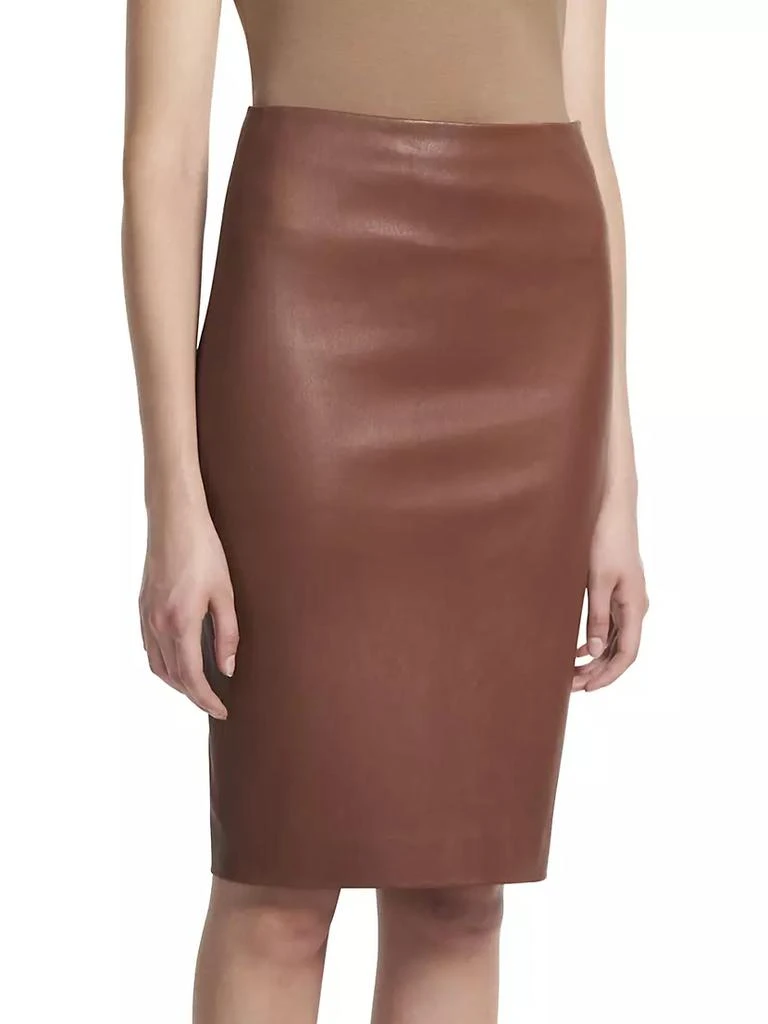 商品Theory|Skinny Leather Pencil Skirt,价格¥5209,第4张图片详细描述