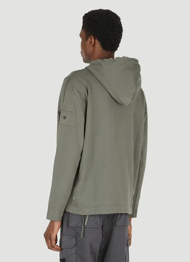 商品Stone Island|Logo-Patch Hooded Sweatshirt in Green,价格¥2401,第4张图片详细描述