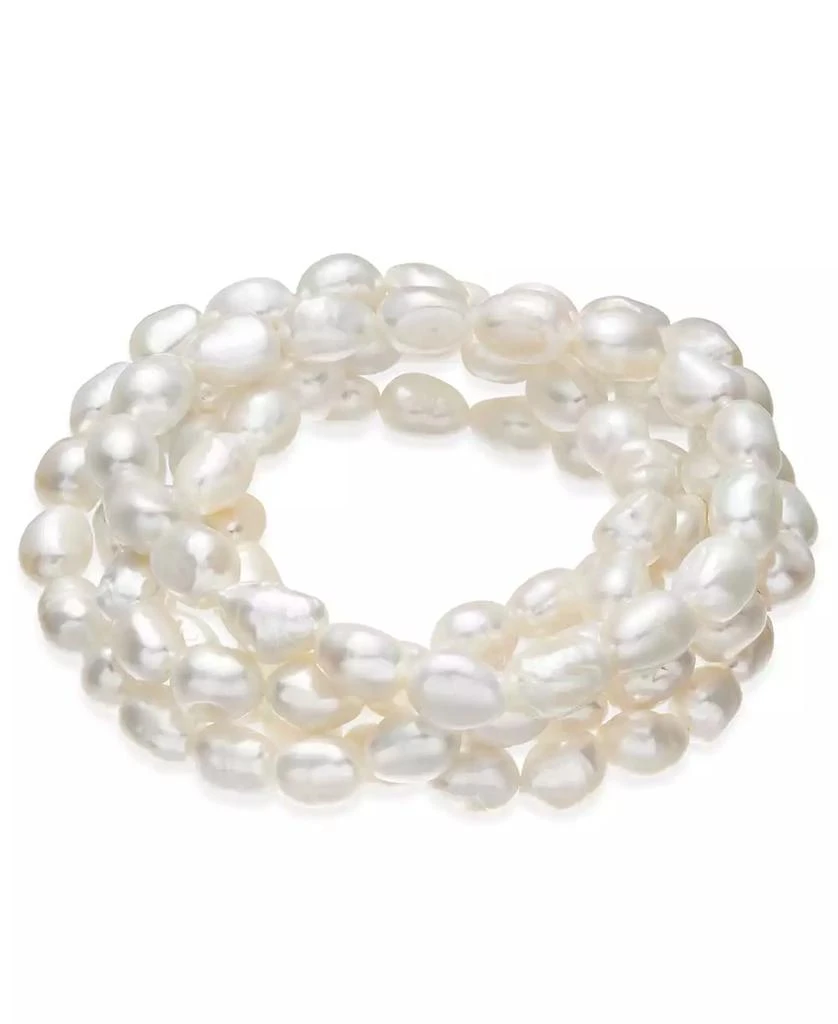 商品Macy's|Cultured Freshwater Baroque Pearl (7mm) 5-Pc. Stretch Bracelet Set,价格¥238,第1张图片