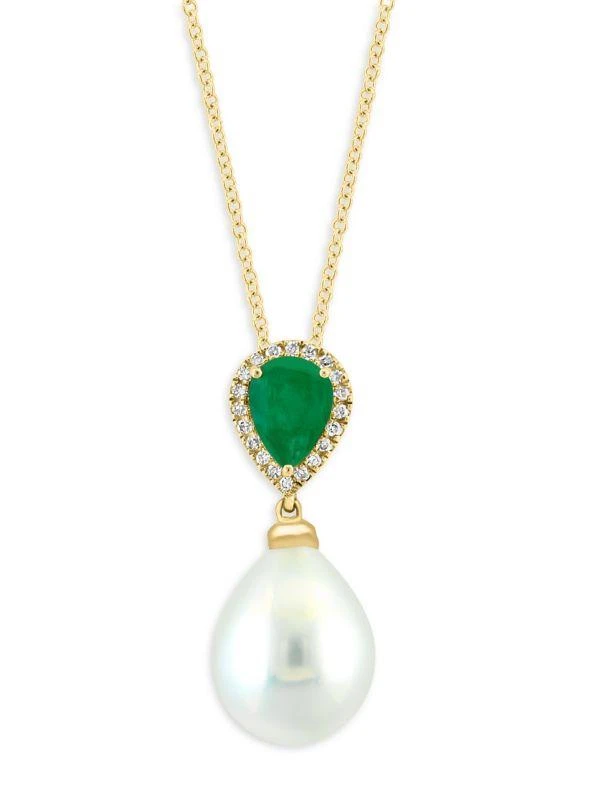 商品Effy|14K Yellow Gold & Multi-Stone Pendant Necklace,价格¥4994,第2张图片详细描述