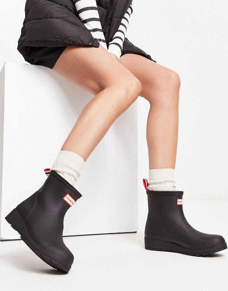 商品Hunter|Hunter original play short wellington boots in black,价格¥707,第4张图片详细描述