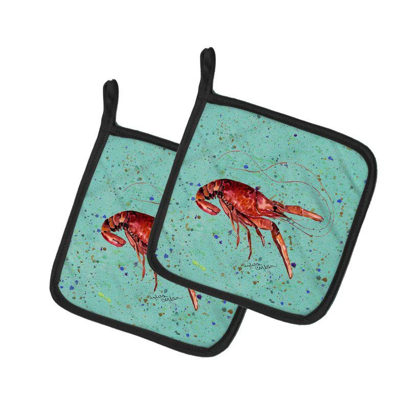 商品Caroline's Treasures|Crawfish Pair of Pot Holders,价格¥170,第1张图片