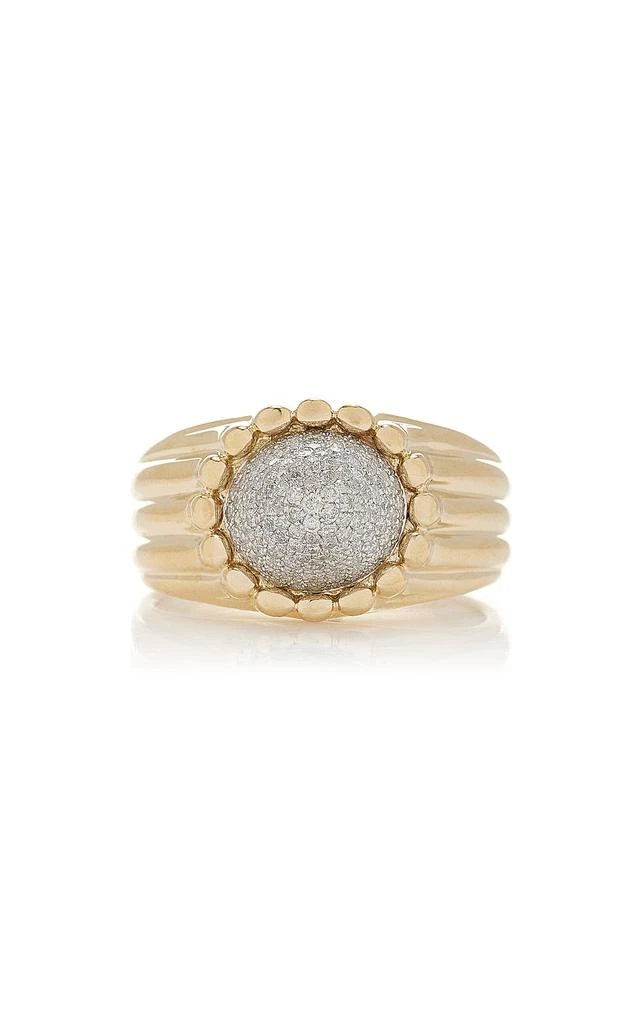 商品Yvonne Leon|Yvonne Leon - Fluted 9K Yellow Gold Diamond Ring - Gold - US 7 - Moda Operandi - Gifts For Her,价格¥21491,第1张图片