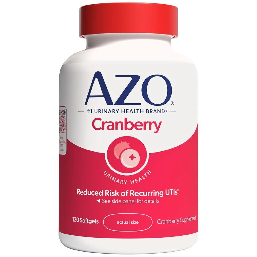商品AZO|Cranberry Urinary Tract Health, Dietary Supplement Softgels Cranberry,价格¥163,第1张图片