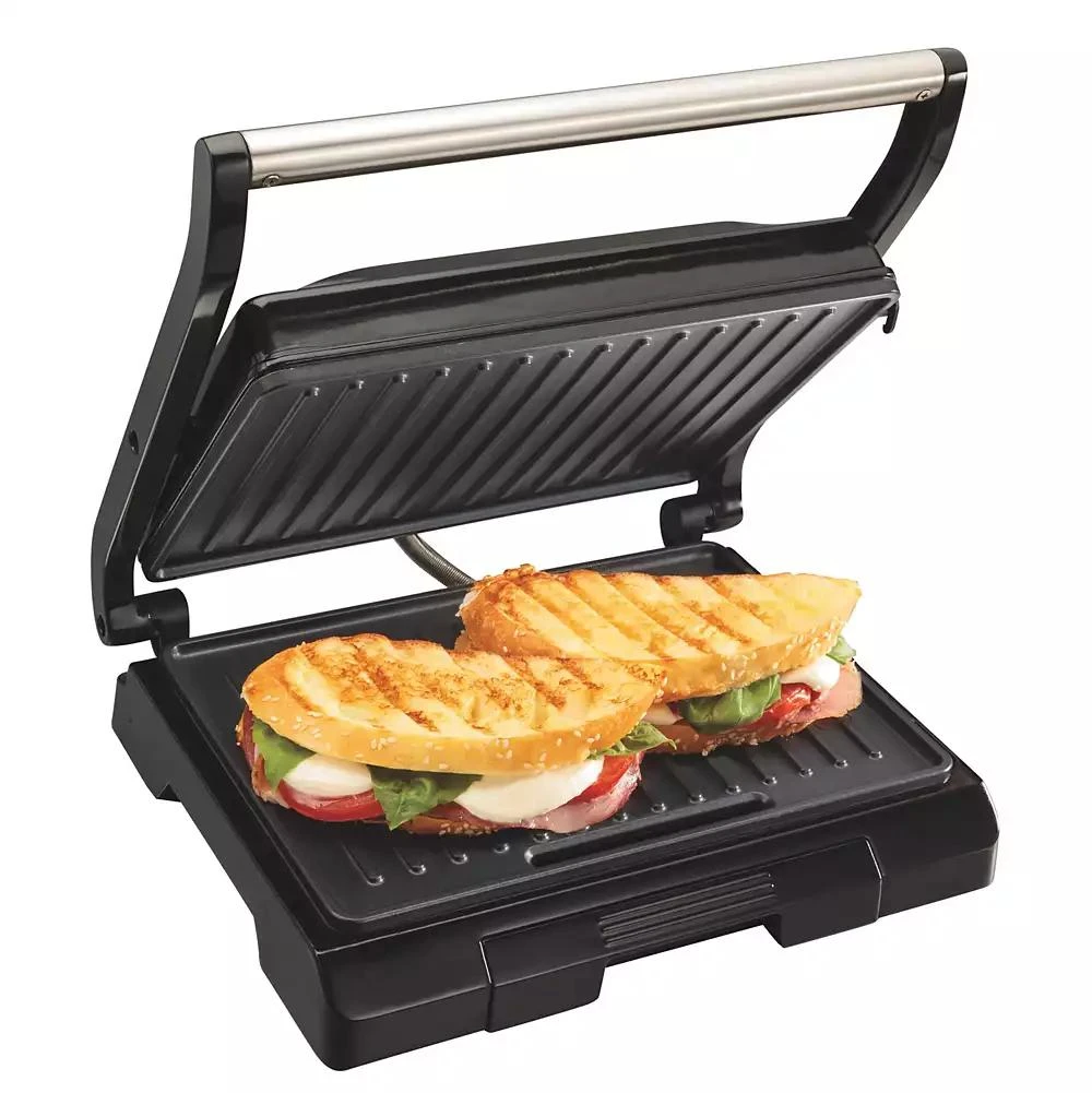 商品Hamilton Beach|Proctor Silex Panini Press & Compact Grill - 25440G,价格¥244,第1张图片