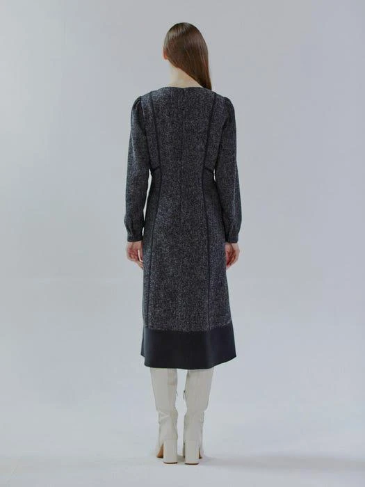 商品ETMON|Color Block Line Dress_Black,价格¥1229,第5张图片详细描述