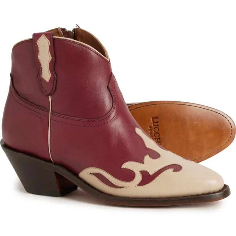 商品Lucchese|Lucchese M6065 Wingtip Side-Zip Western Boots - Leather (For Women),价格¥1459,第1张图片