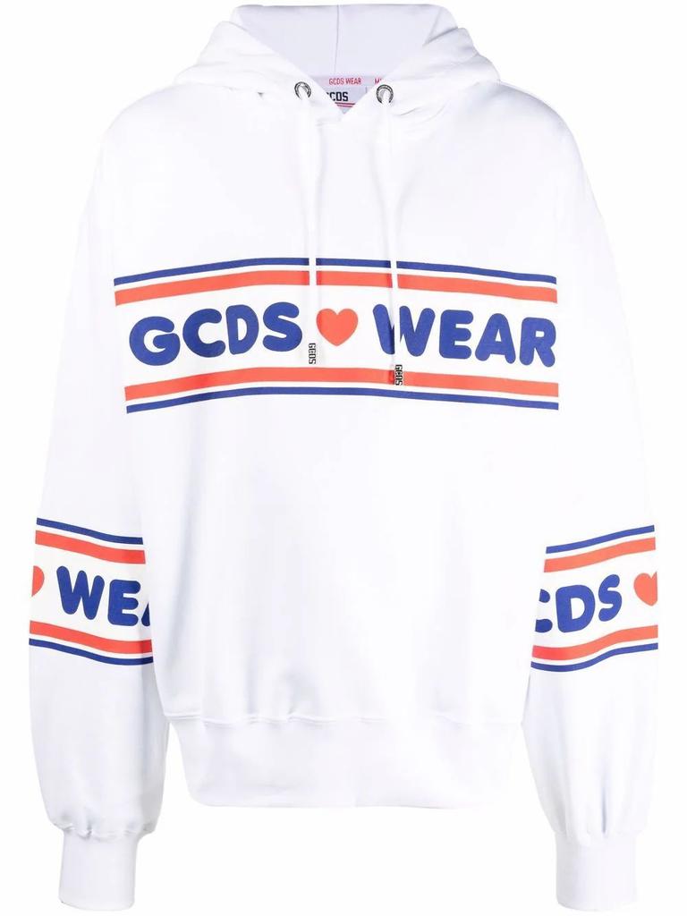 Gcds Men's  White Cotton Sweatshirt商品第1张图片规格展示